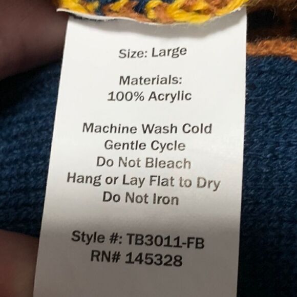 Let’s Get Toasted Blue Dog Sweater Sz L - Picture 3 of 5